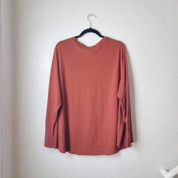 Terra & Sky Plus Size Burnt Orange Basic Blouse - Picture 2 of 5